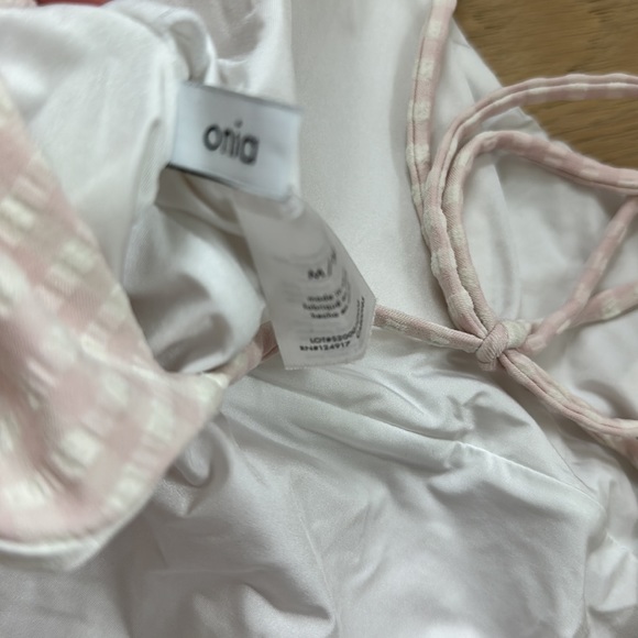 Onia pink and white one piece swim suit - Picture 2 of 3